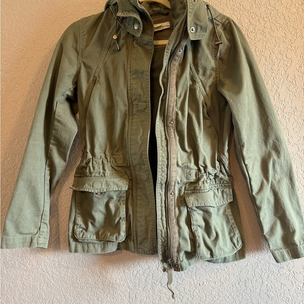 H&M Khaki Utility Jacket for Women